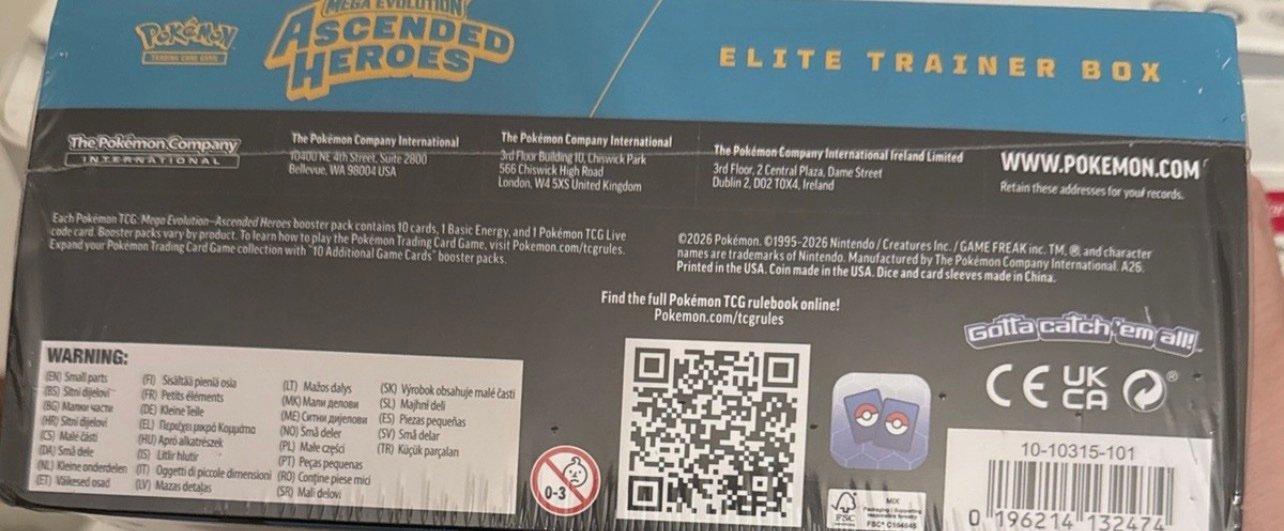 Pokémon: Ascended Heroes -ETB NEW SEALED MINT - Image 2